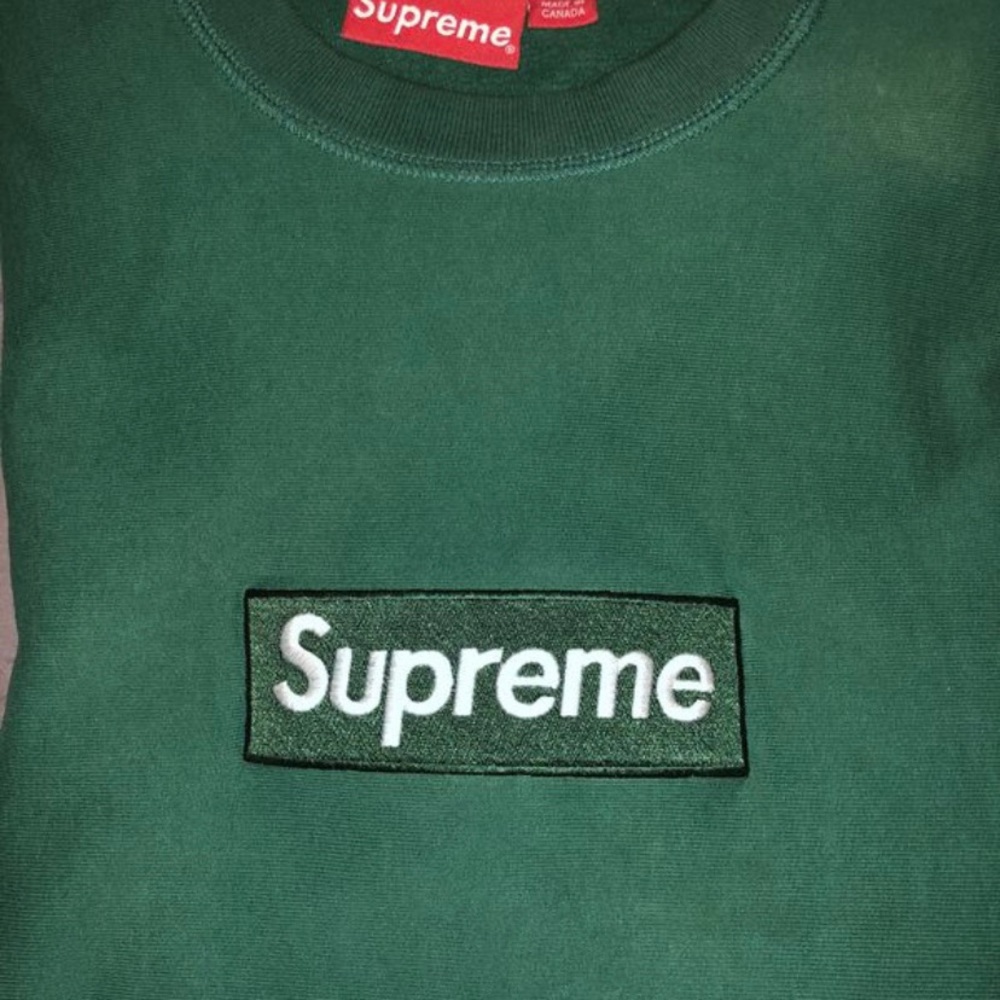 Supreme Box Logo Crewneck Green - Medium